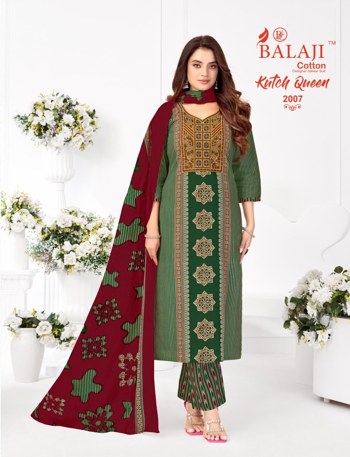 Kutch Queen Vol 2 Balaji Readymade Cotton Pant Suits Supplier Gujarat