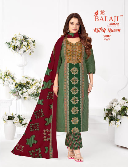 Kutch Queen Vol 2 Balaji Readymade Cotton Pant Suits Supplier Gujarat