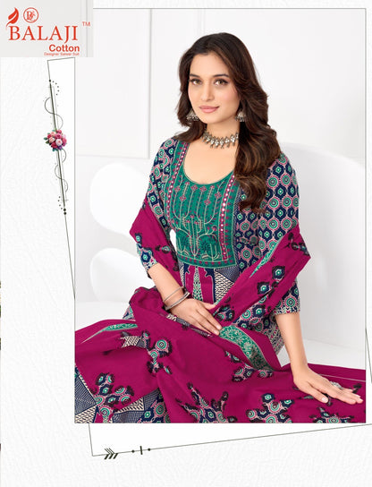 Kutch Queen Vol 2 Balaji Readymade Cotton Pant Suits Supplier Gujarat