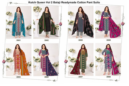 Kutch Queen Vol 2 Balaji Readymade Cotton Pant Suits Supplier Gujarat