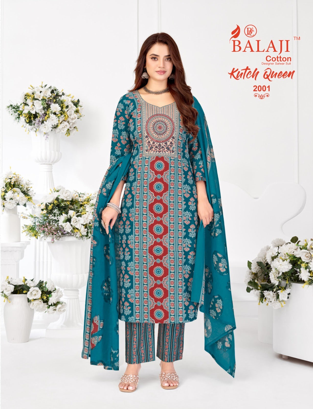 Kutch Queen Vol 2 Balaji Readymade Cotton Pant Suits Supplier Gujarat