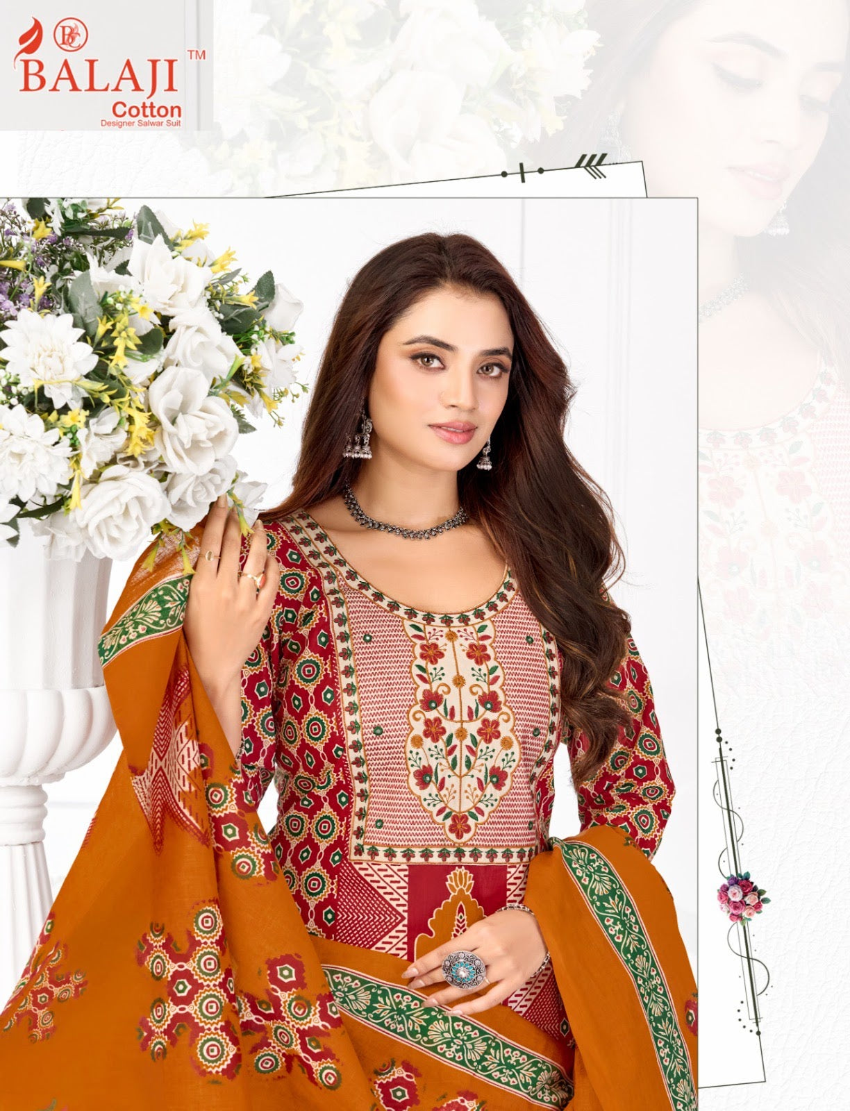 Kutch Queen Vol 2 Balaji Readymade Cotton Pant Suits Supplier Gujarat