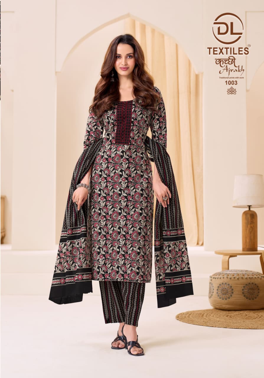 Kutchi Ajrakh Dl Readymade Cotton Pant Suits Manufacturer Ahmedabad