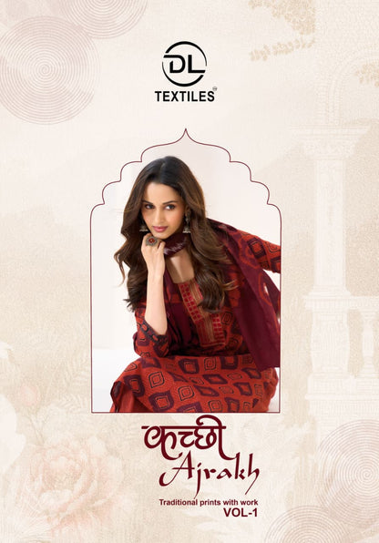 Kutchi Ajrakh Dl Readymade Cotton Pant Suits Manufacturer Ahmedabad