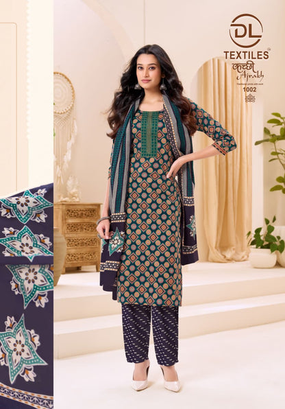Kutchi Ajrakh Dl Readymade Cotton Pant Suits Manufacturer Ahmedabad