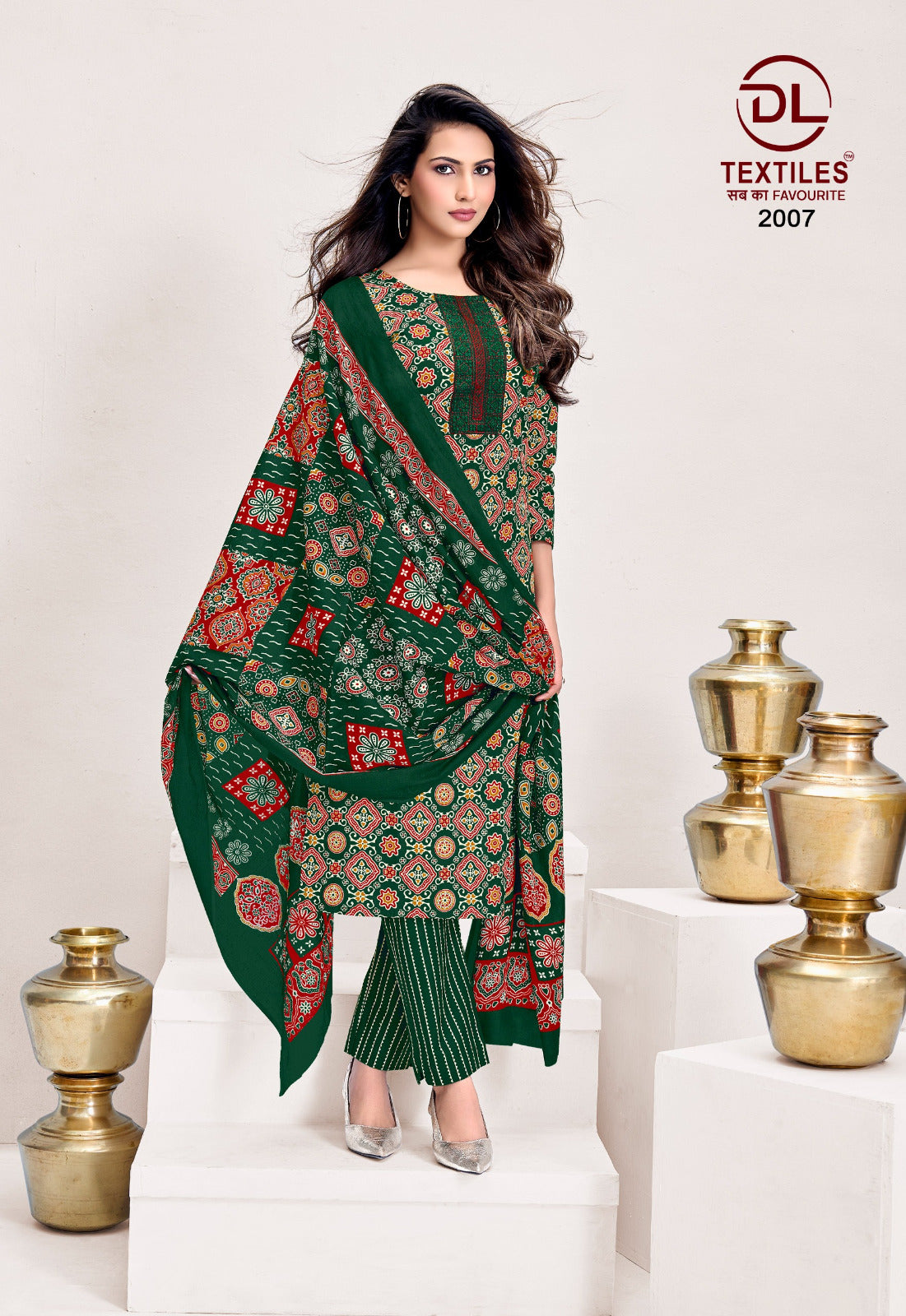 Kutchi Ajrakh Vol 2 Dl Readymade Cotton Pant Suits Supplier India