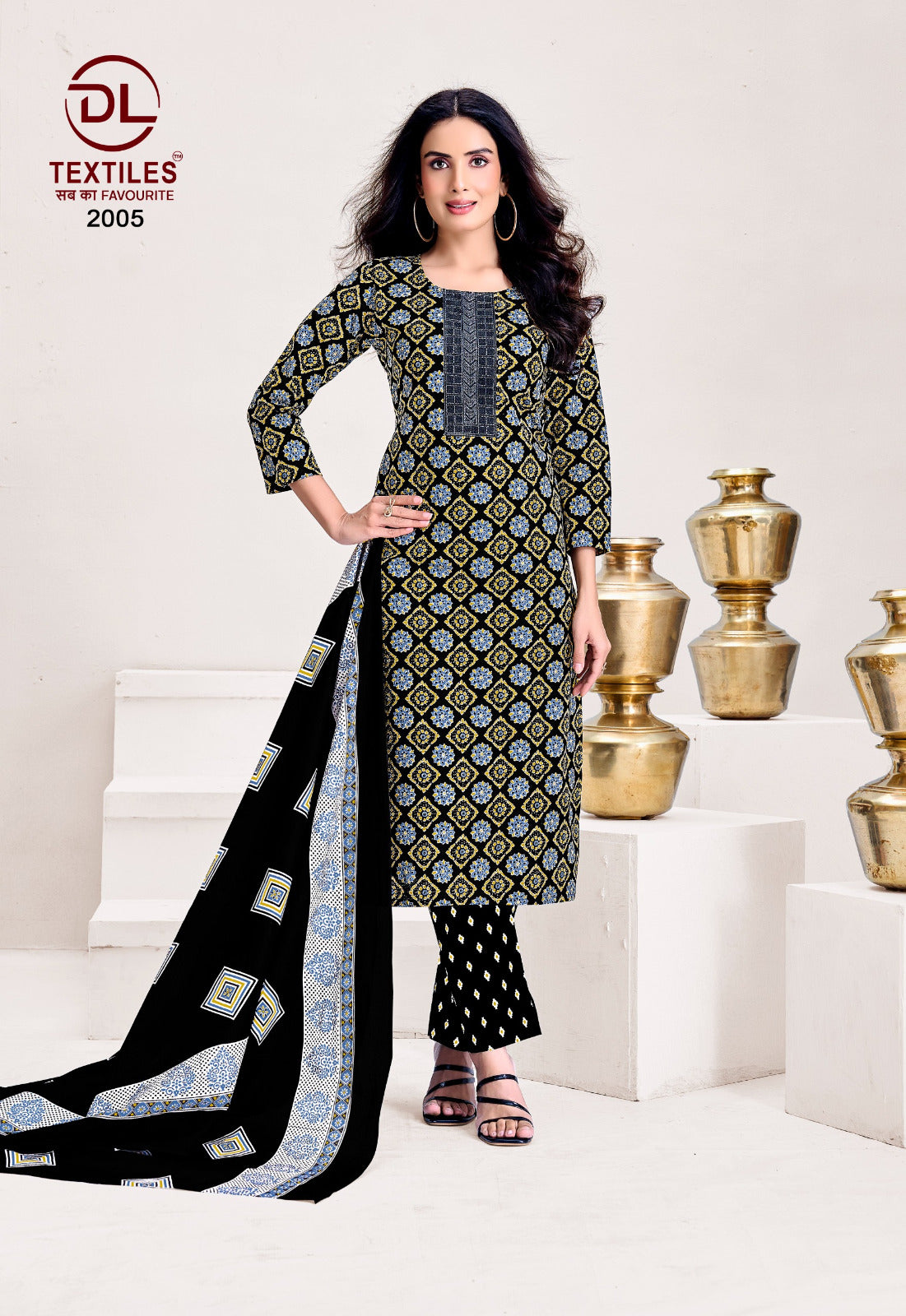 Kutchi Ajrakh Vol 2 Dl Readymade Cotton Pant Suits Supplier India