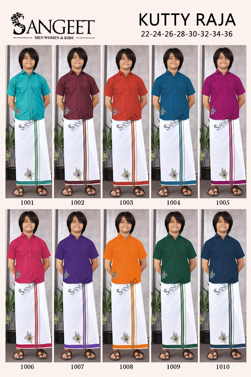 Kutty Raja With Dhoti Sangeet Boys Shirt Exporter India