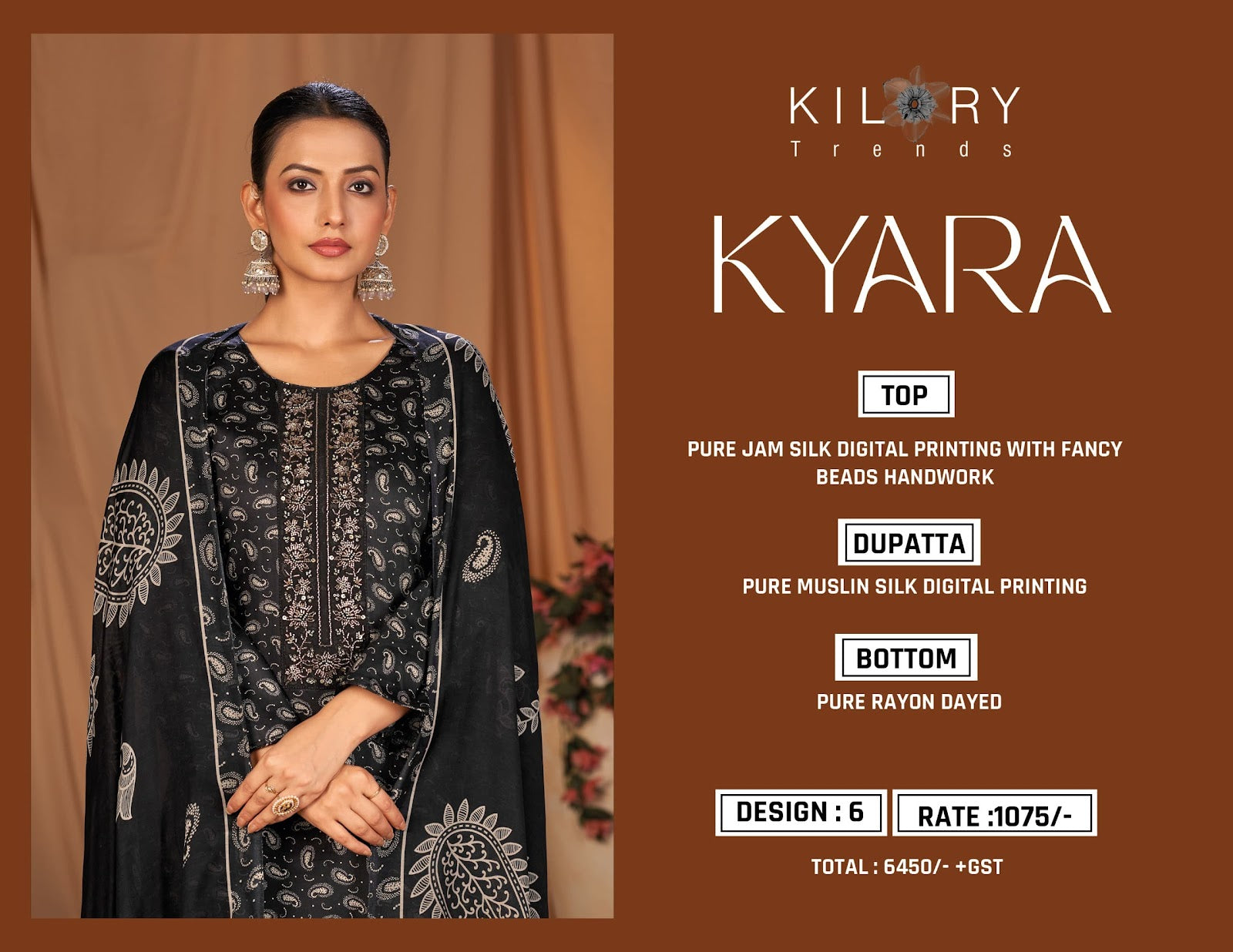 Kyara Kilory Pure Jam Pant Style Suits Exporter Gujarat