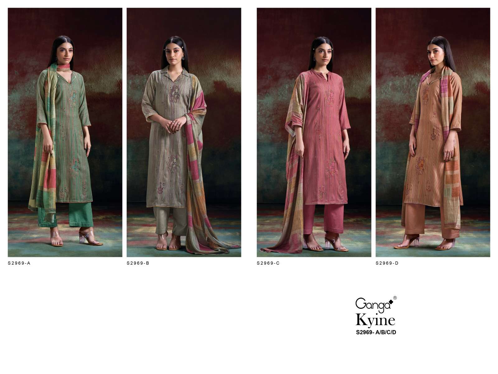 Kyine 2969 Ganga Pashmina Suits Exporter