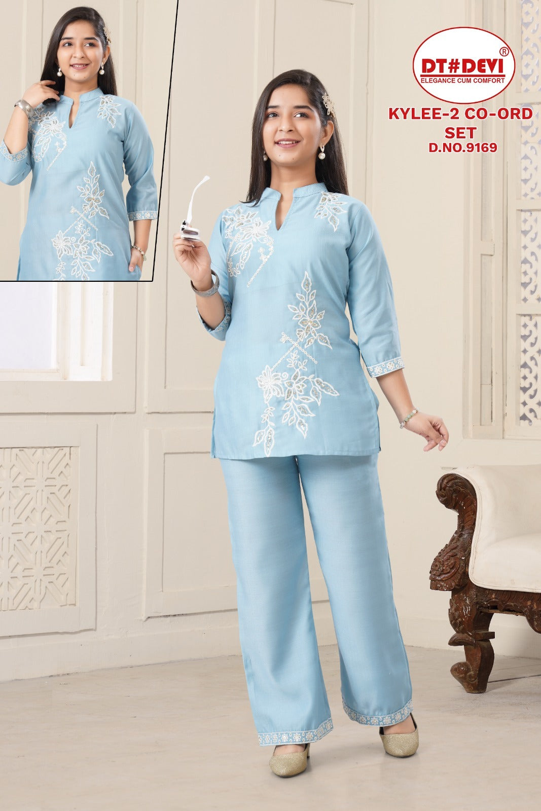 Kylee 2 Dn 9169 Dt Devi Vetican Girls Co Ord Set Manufacturer