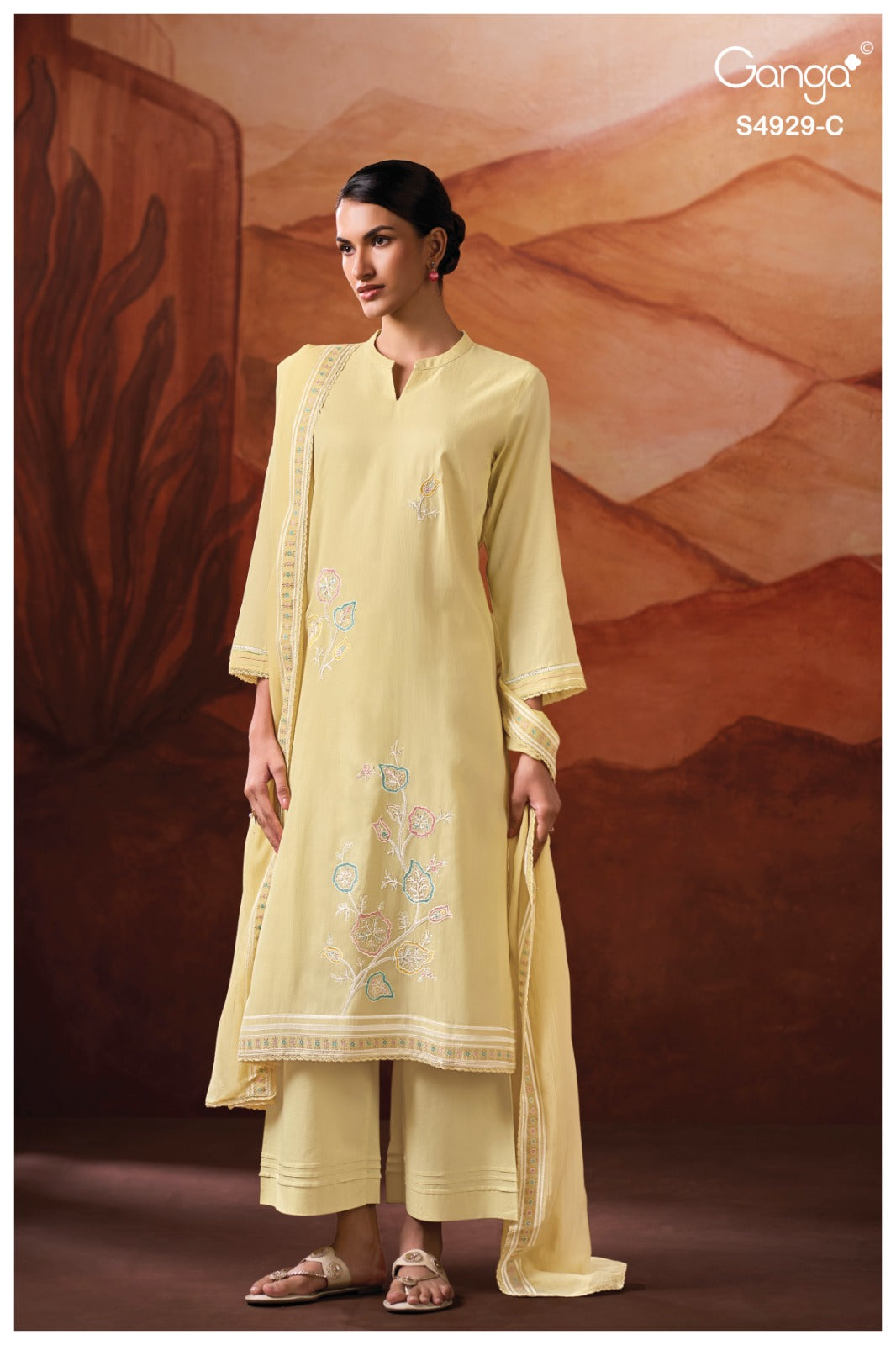 Kylisse S4929 Ganga Bemberg Plazzo Style Suits Manufacturer Ahmedabad