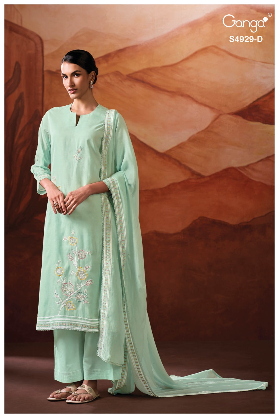 Kylisse S4929 Ganga Bemberg Plazzo Style Suits Manufacturer Ahmedabad