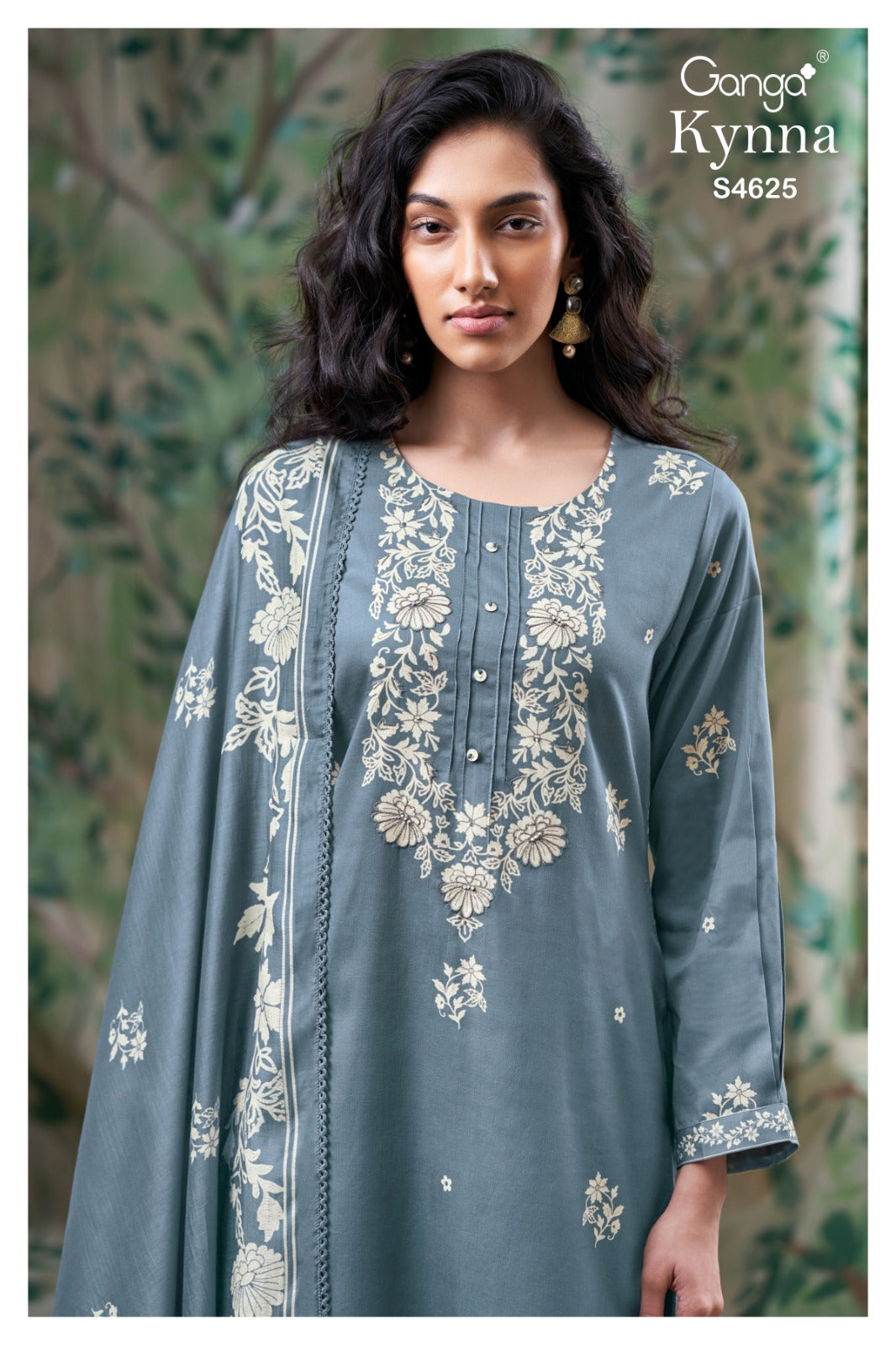 Kynna 4625 Ganga Cotton Linen Pant Style Suits Manufacturer Ahmedabad