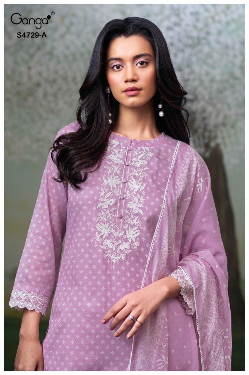 Kynza S4729 Ganga Bemberg Pant Style Suits Exporter Gujarat