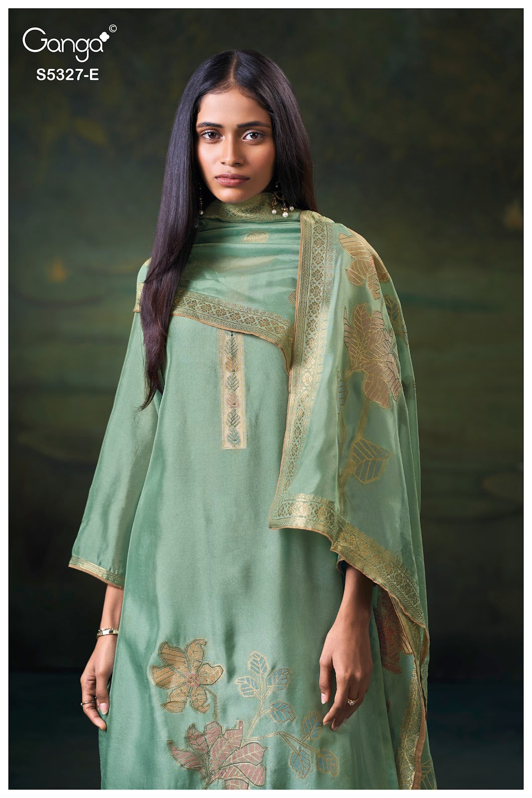 Kyoko S5327 Ganga Woven Silk Plazzo Style Suits Wholesale Rate