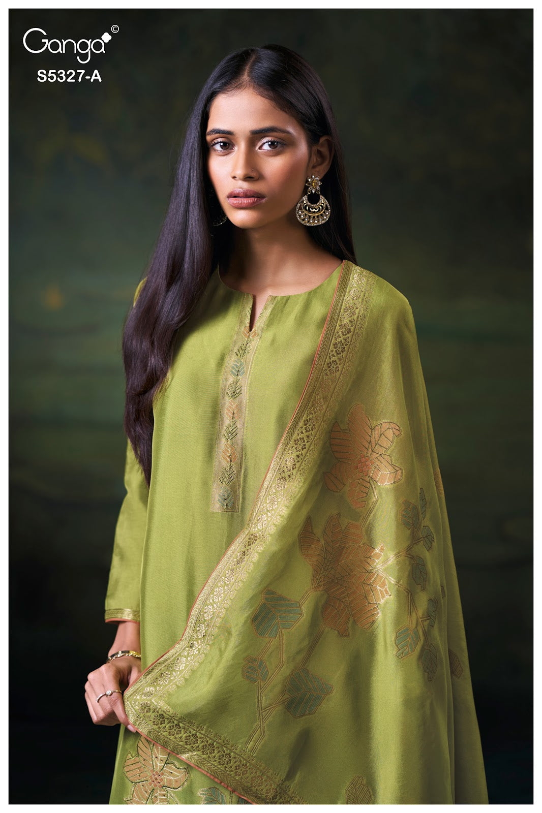 Kyoko S5327 Ganga Woven Silk Plazzo Style Suits Wholesale Rate
