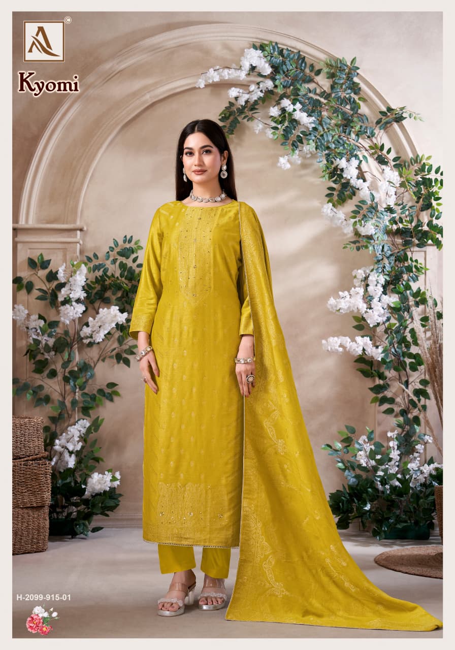 Kyomi Alok Viscose Karachi Pashmina Salwar Suits Wholesaler Ahmedabad