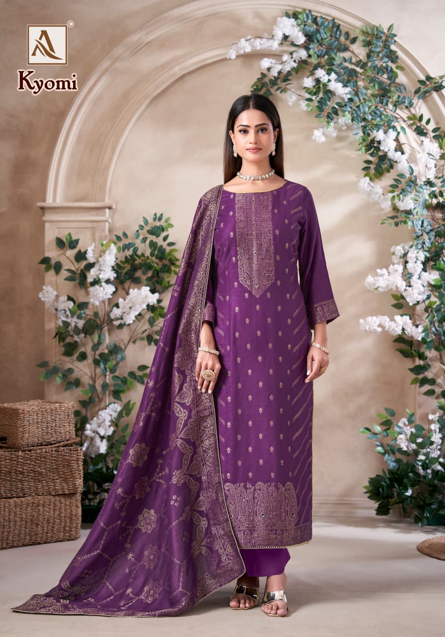 Kyomi Alok Viscose Karachi Pashmina Salwar Suits Wholesaler Ahmedabad