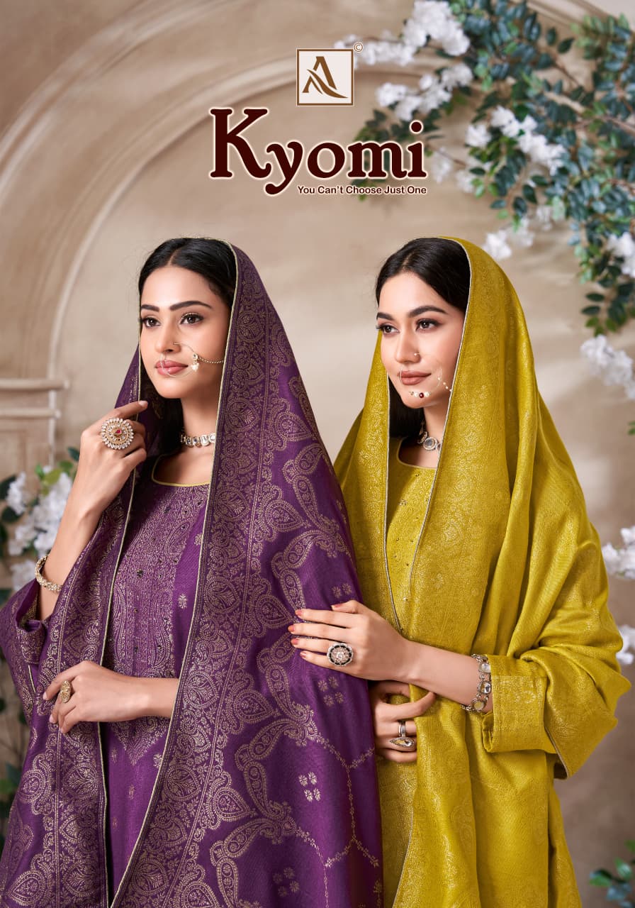 Kyomi Alok Viscose Karachi Pashmina Salwar Suits Wholesaler Ahmedabad