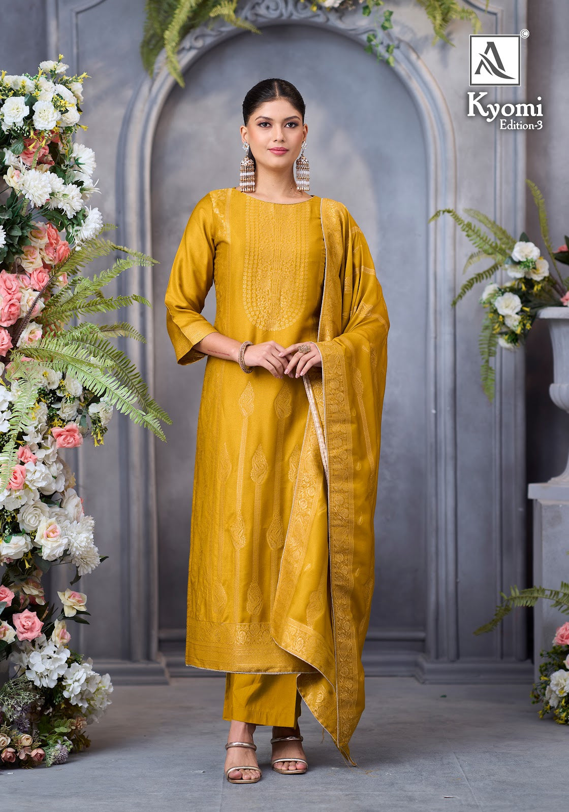 Kyomi Edition 3 Alok Premium Viscose Pashmina Suits Exporter Ahmedabad