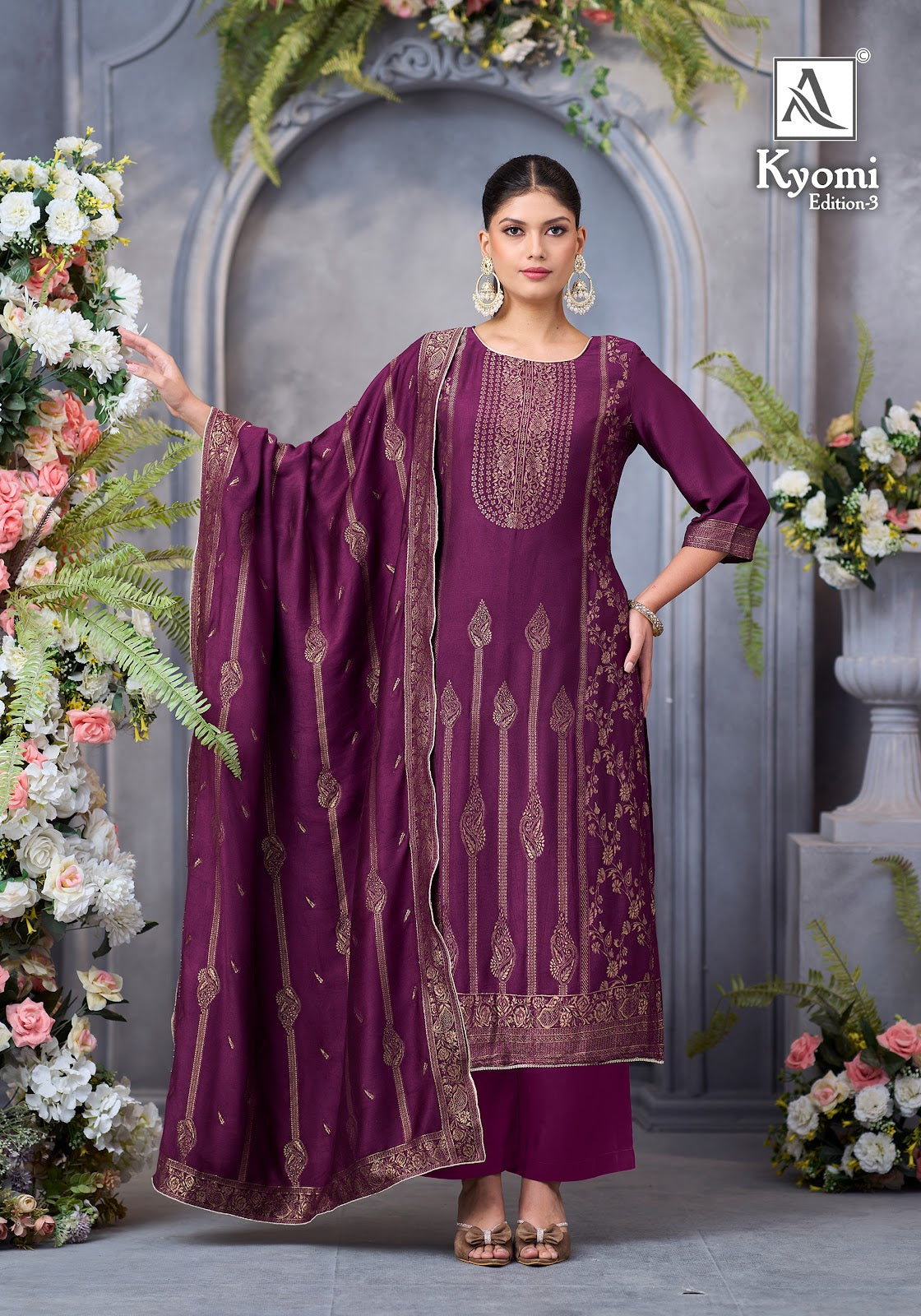 Kyomi Edition 3 Alok Premium Viscose Pashmina Suits Exporter Ahmedabad