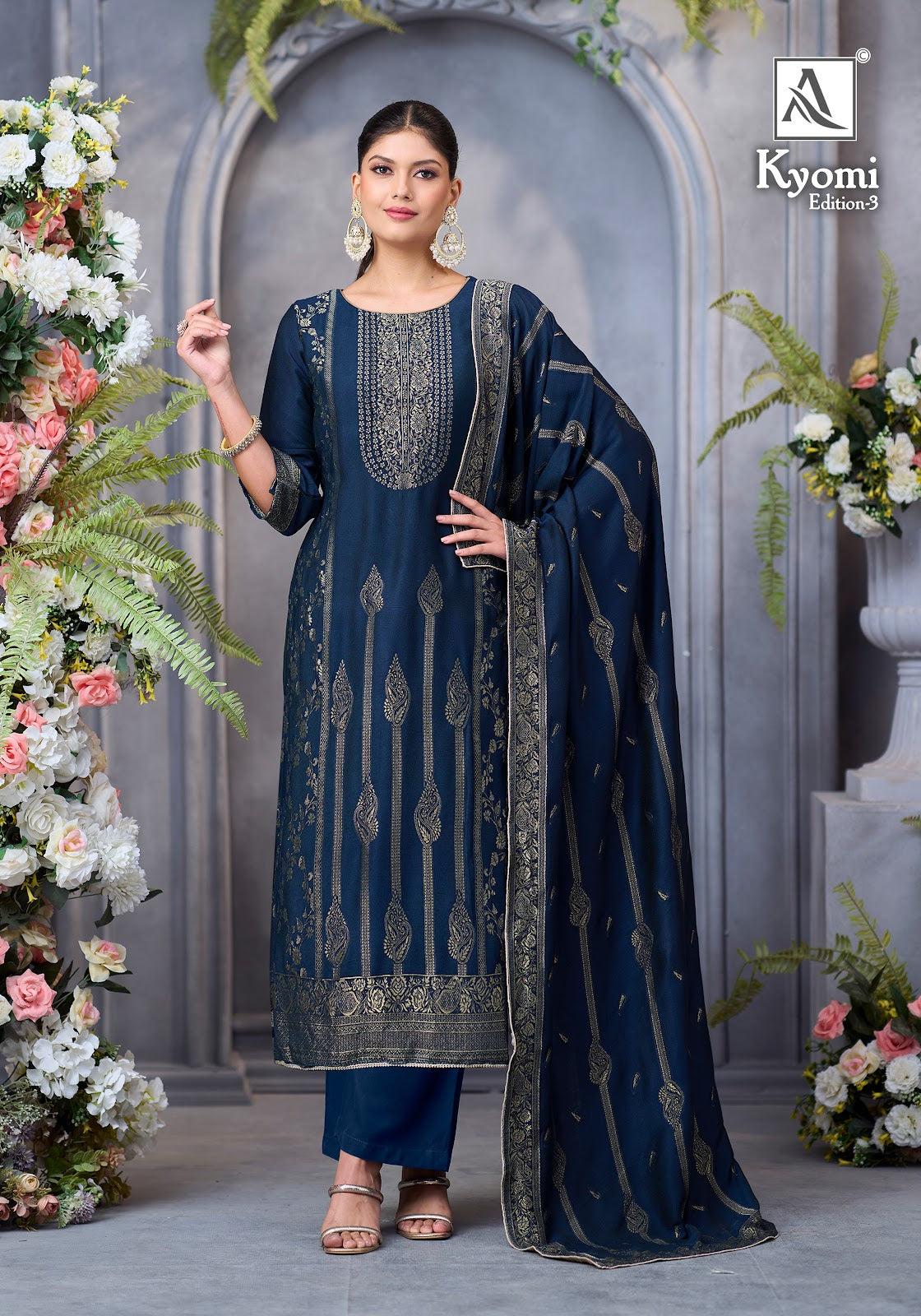 Kyomi Edition 3 Alok Premium Viscose Pashmina Suits Exporter Ahmedabad