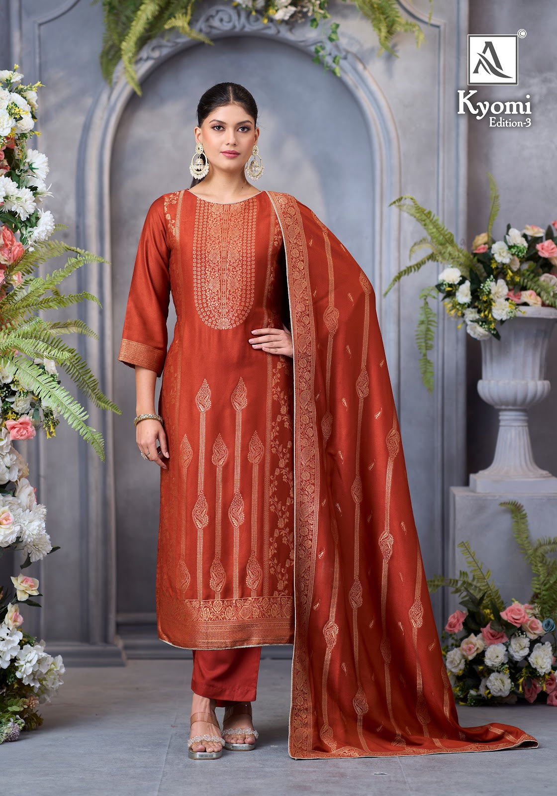 Kyomi Edition 3 Alok Premium Viscose Pashmina Suits Exporter Ahmedabad