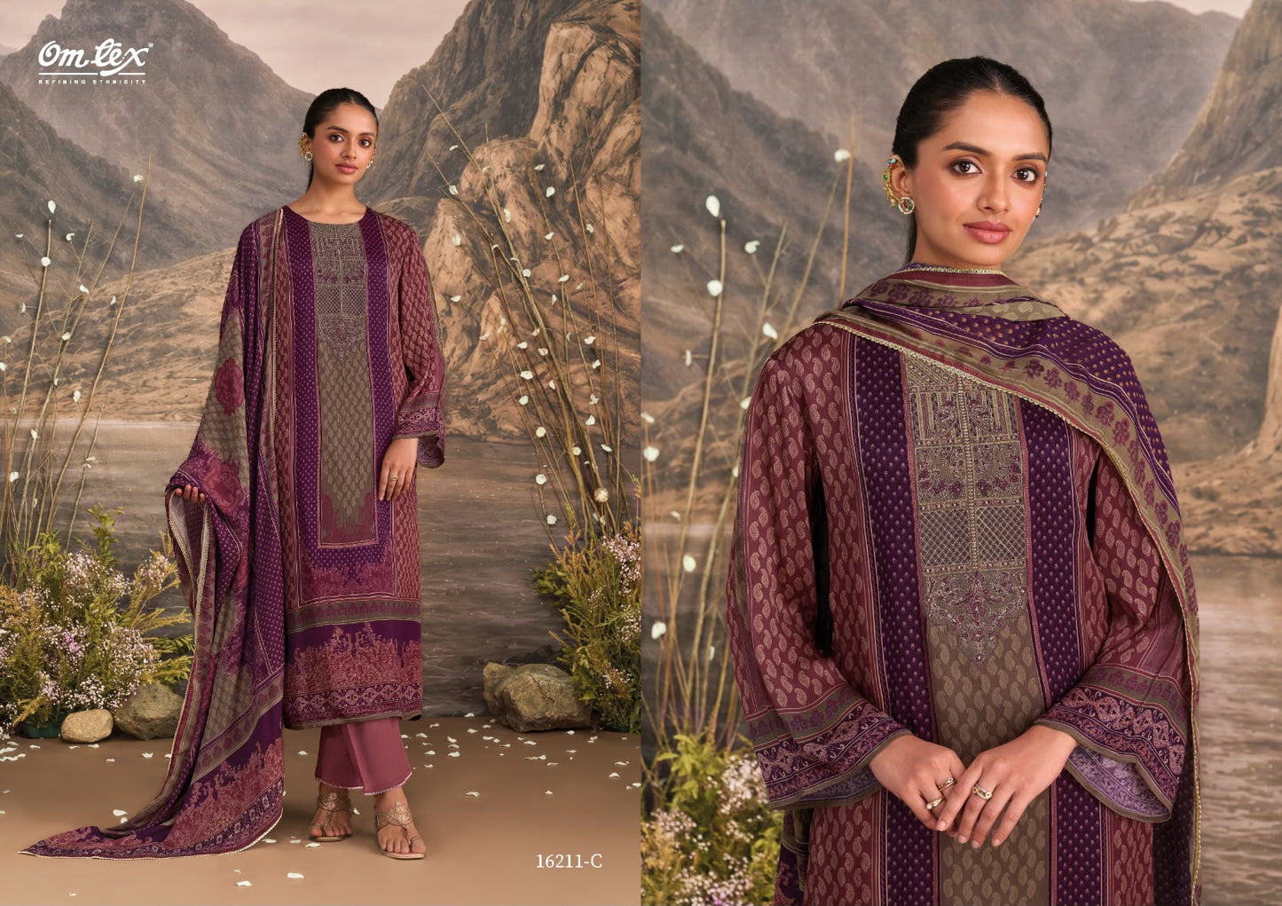 Kyomi Omtex Silk Satin Pant Style Suits Supplier India