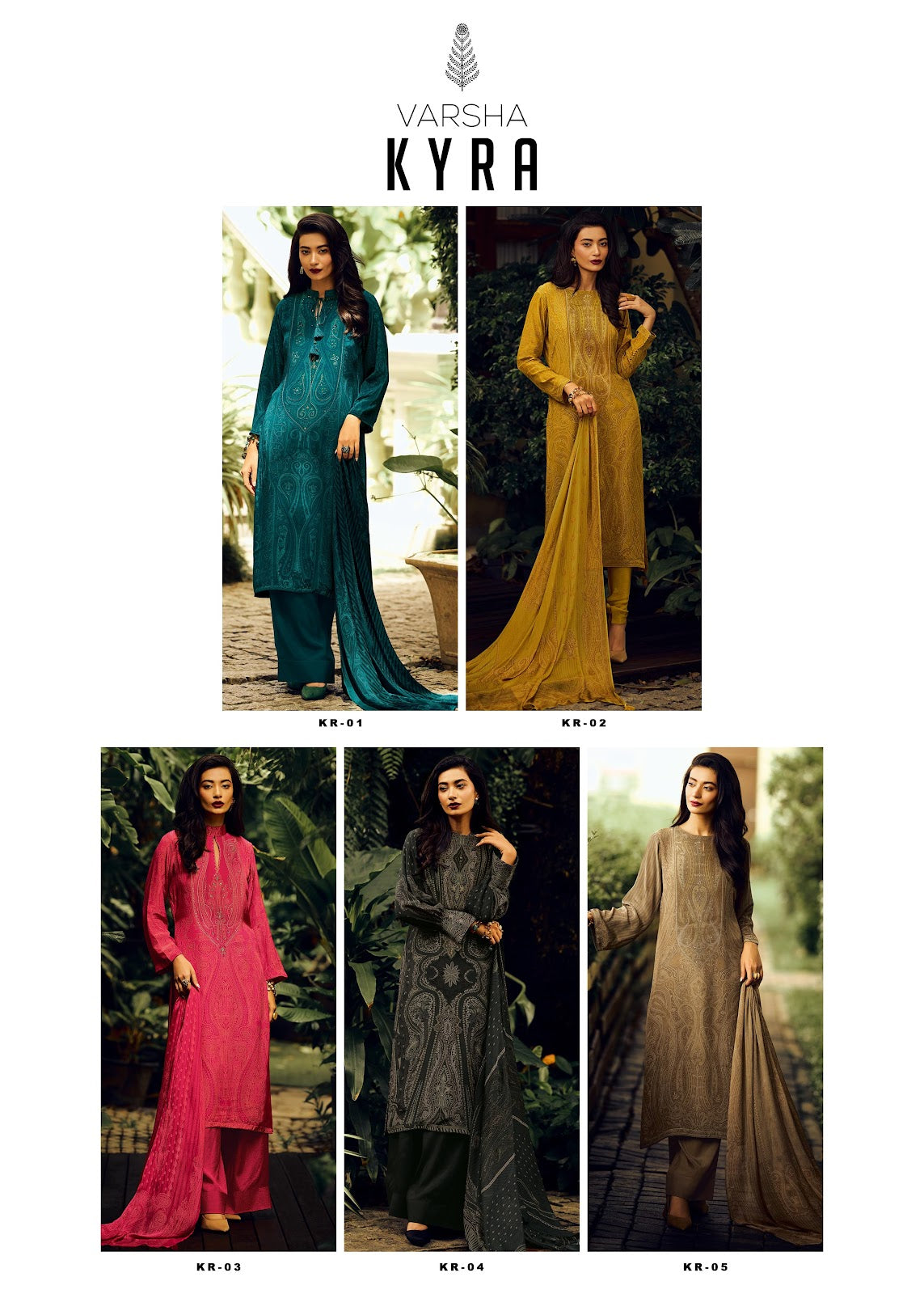 Kyra Varsha Fashions Crape Pant Style Suits Exporter Gujarat