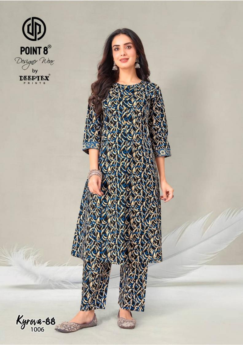 Kyrova-88 Vol 1 Point 8 Deeptex Prints Cotton Co Ord Set Wholesaler