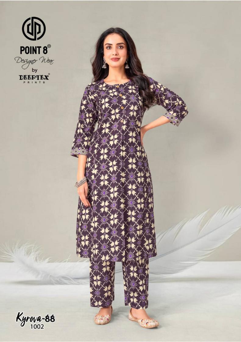 Kyrova-88 Vol 1 Point 8 Deeptex Prints Cotton Co Ord Set Wholesaler