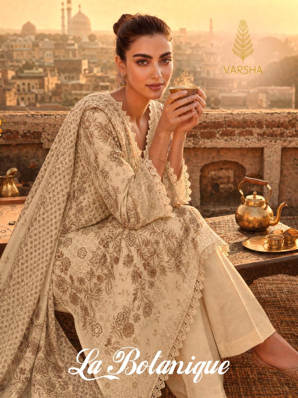 La Botanique Varshaa Cord Pashmina Suits Wholesale Price