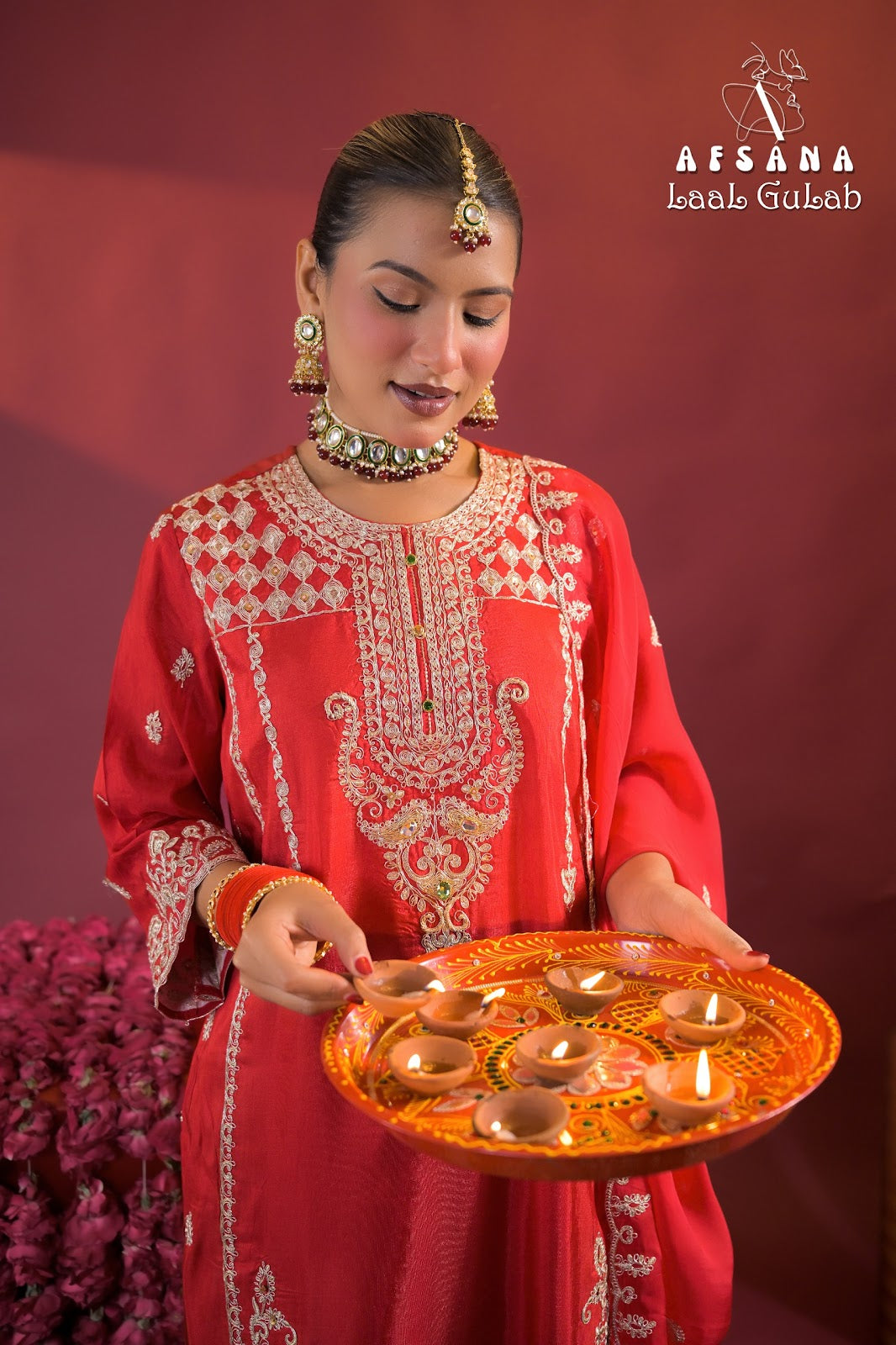 Laal Gulab Afsana Russian Readymade Plazzo Style Suits Wholesaler Gujarat