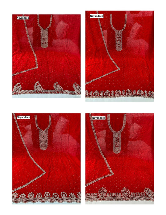 Laal Pari Nayandeep Jacquard Salwar Suits Wholesaler