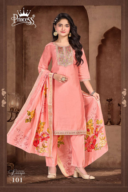 Laasya Princess Creation Roman Girls Readymade Pant Suits Wholesaler