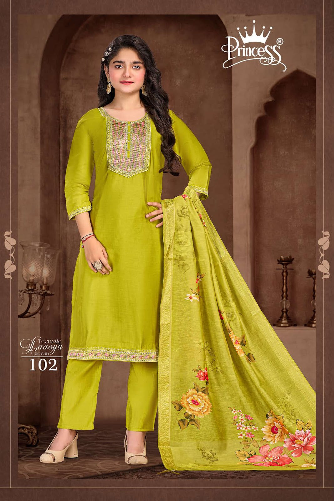 Laasya Princess Creation Roman Girls Readymade Pant Suits Wholesaler