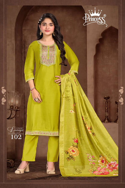 Laasya Princess Creation Roman Girls Readymade Pant Suits Wholesaler