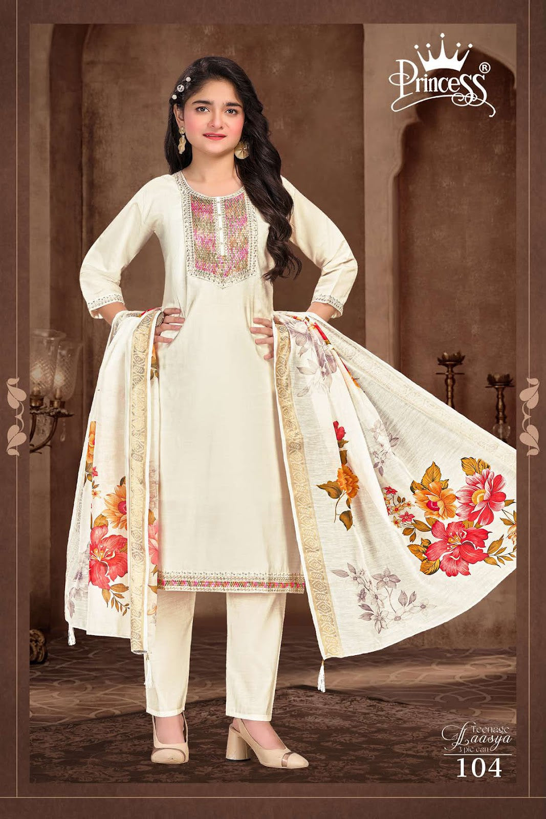 Laasya Princess Creation Roman Girls Readymade Pant Suits Wholesaler