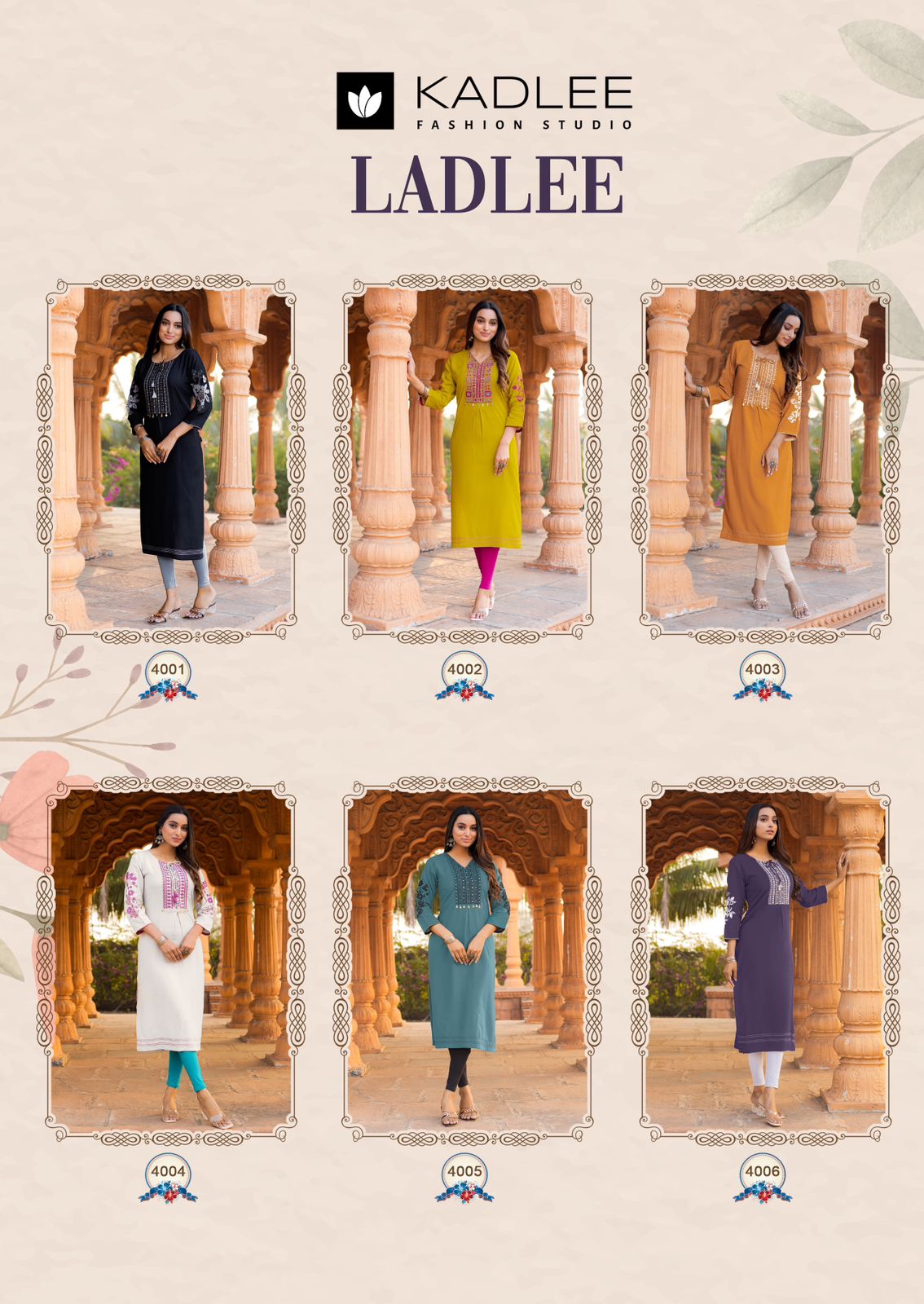 Ladlee Kadlee Rayon Knee Length Kurtis Supplier