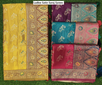 Ladlee Satin Saroj Sarees Supplier Ahmedabad