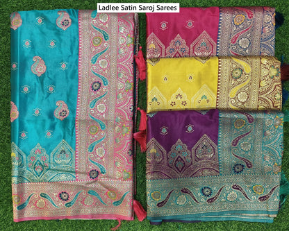 Ladlee Satin Saroj Sarees Supplier Ahmedabad