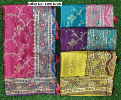 Ladlee Satin Saroj Sarees Supplier Ahmedabad