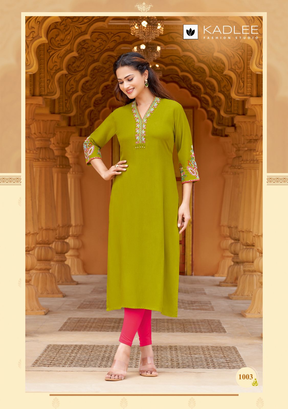Ladlee Vol 2 Kadlee Rayon Long Straight Kurti Wholesaler Ahmedabad