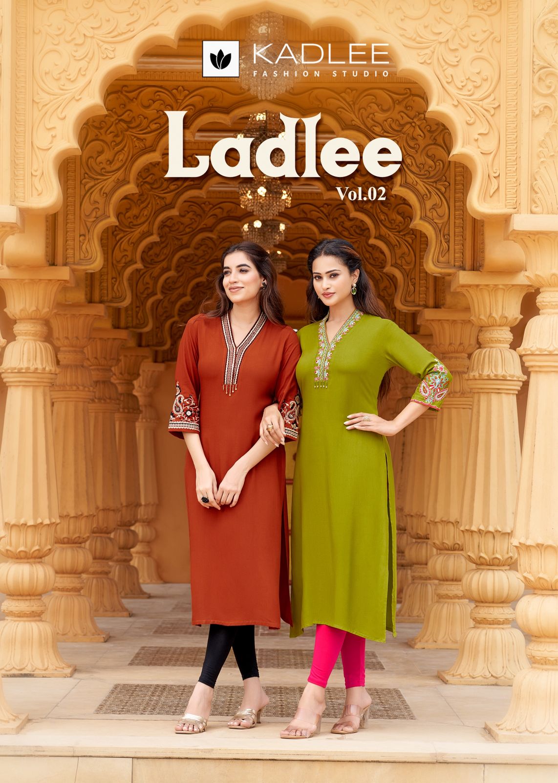 Ladlee Vol 2 Kadlee Rayon Long Straight Kurti Wholesaler Ahmedabad