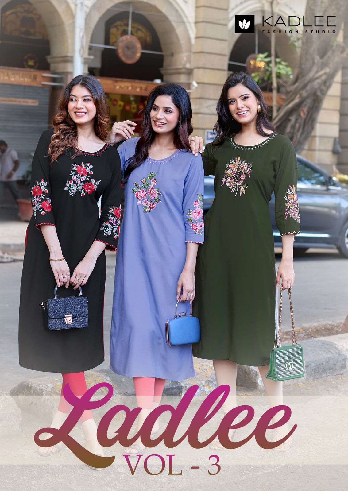 Ladlee Vol 3 Kadlee Heavy Rayon Long Straight Kurti Wholesale