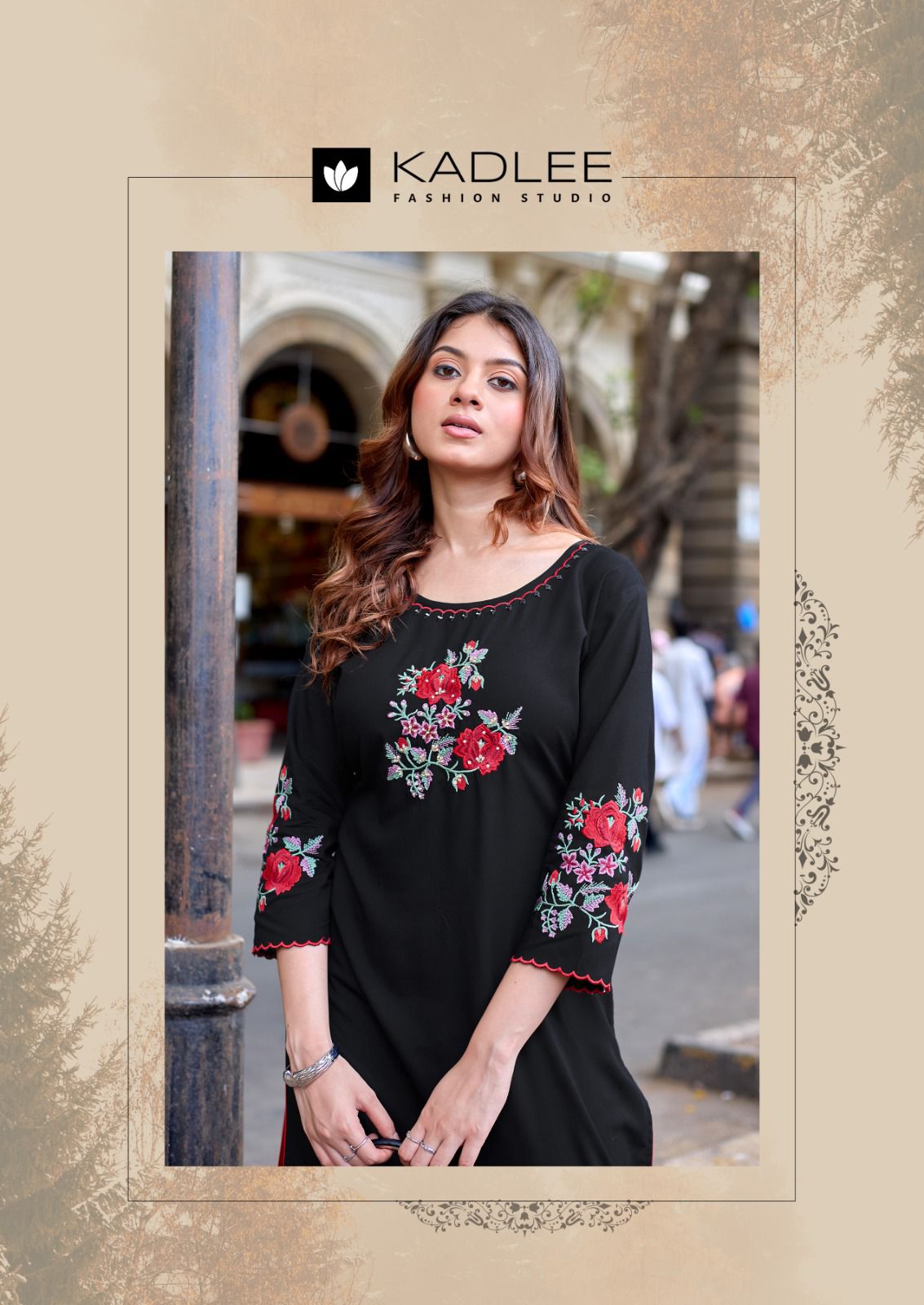 Ladlee Vol 3 Kadlee Heavy Rayon Long Straight Kurti Wholesale