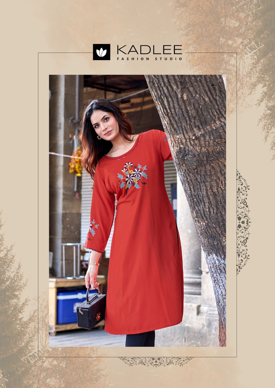 Ladlee Vol 3 Kadlee Heavy Rayon Long Straight Kurti Wholesale