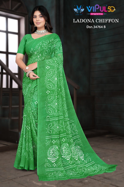 Ladona 34764 Vipul Chiffon Sarees Wholesale