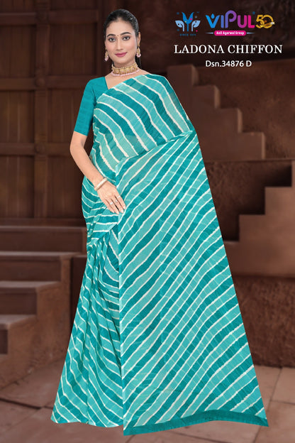 Ladona 34876 Vipul Chiffon Sarees Supplier Gujarat